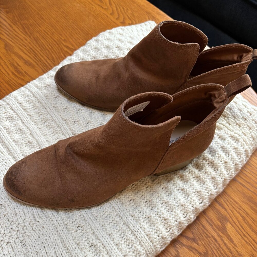 Women's Payless Booties, chestnut brown, barely worn, Size 13M